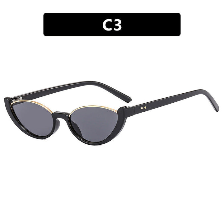 Women's Cat-Eye Sunglasses with Mirrored Lenses and Elegant Frame Kalsten