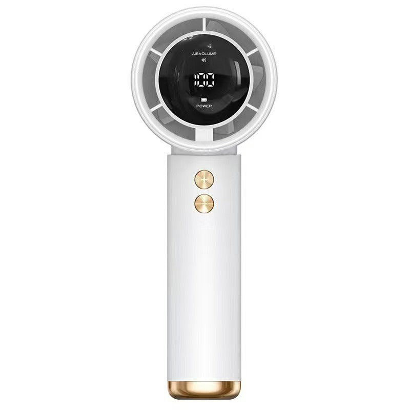 Unisex portable USB rechargeable handheld fan with digital display and multi-stage control Kalsten