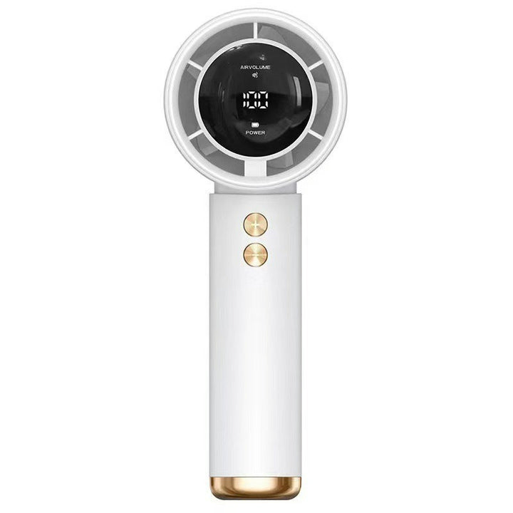 Unisex portable USB rechargeable handheld fan with digital display and multi-stage control Kalsten
