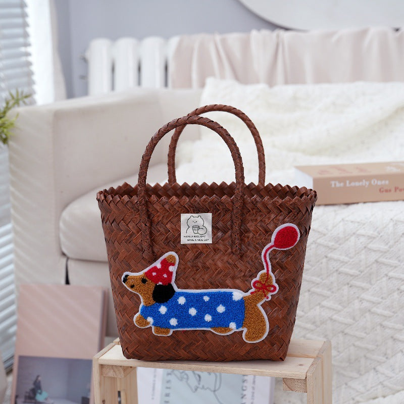 Handcrafted Basket Bag Made of High-Quality Material Kalsten