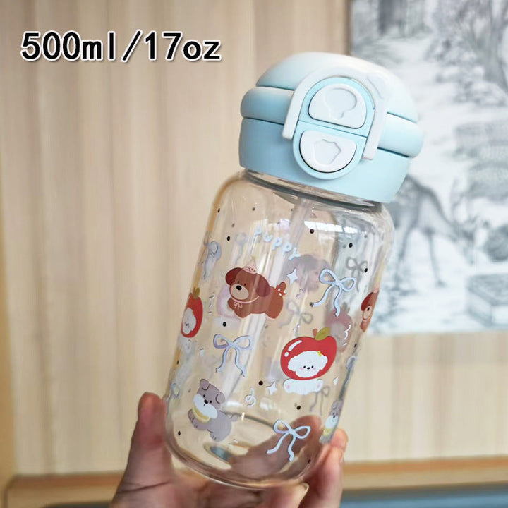 Ladies creative water bottle with integrated silicone carrying loop Kalsten