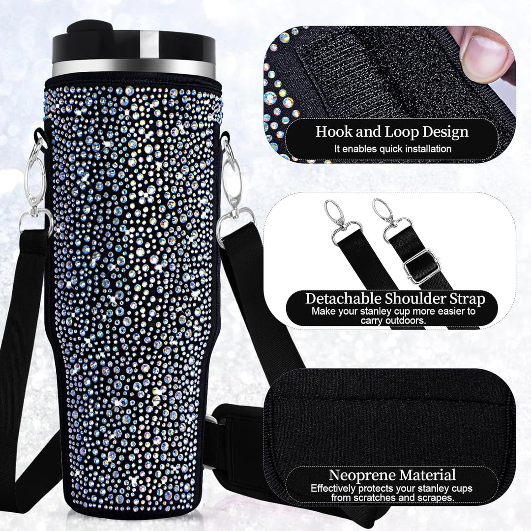Ladies water bottle holder with sparkling rhinestones Kalsten