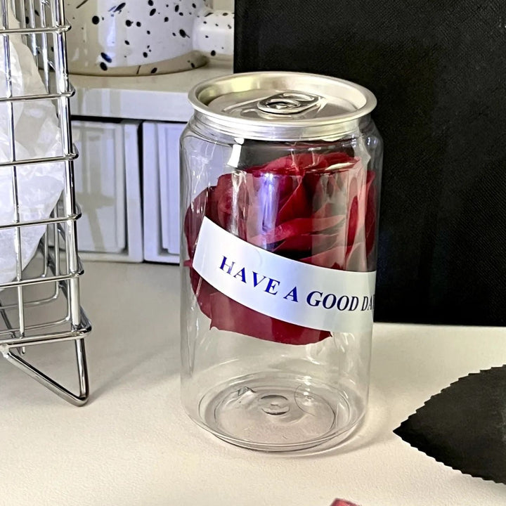 Decorative Roses In Glass Container Kalsten