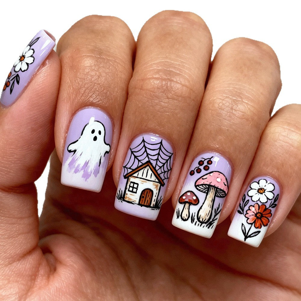 Artificial artificial nails with autumn patterns Kalsten