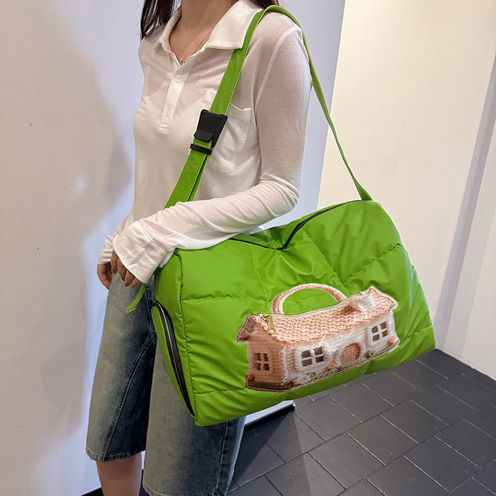 Fashionable Shoulder Bag with Unique Design and Practical Compartments Kalsten