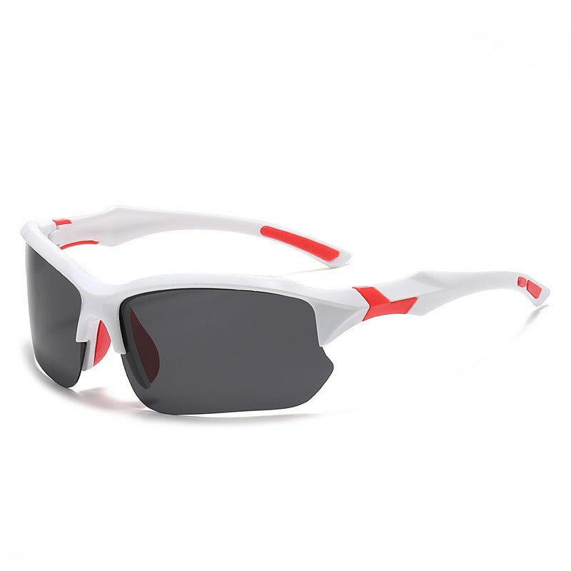 Unisex nan sporty performance sunglasses with semi-rim polarized UV protection anti-slip nose pads Kalsten