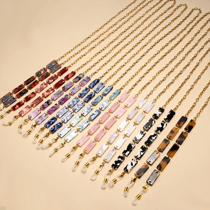 Chunky Abstract Pattern Eyewear Chain kalsten