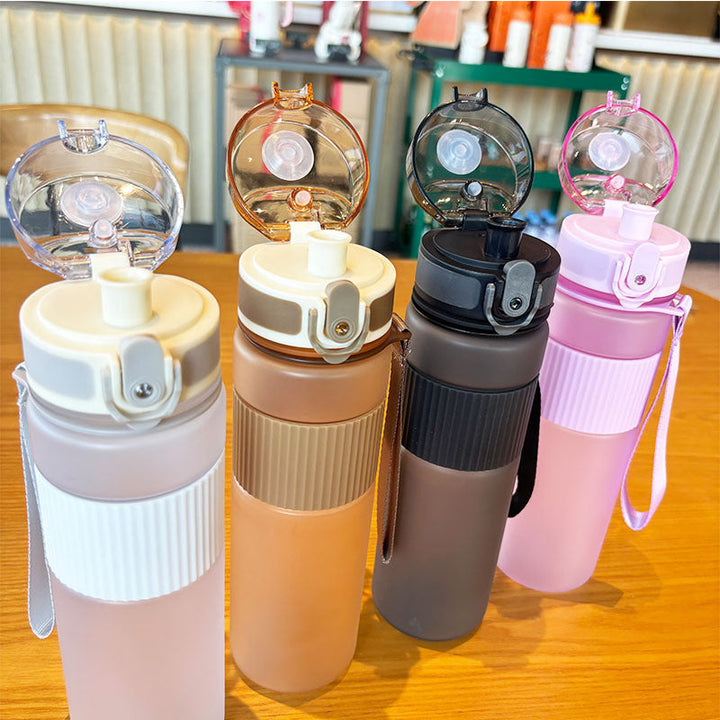 Ladies practical and leak-proof drinking bottle with integrated carrying strap Kalsten