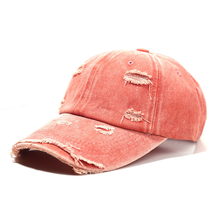 Women's washed baseball cap with destroyed look Kalsten
