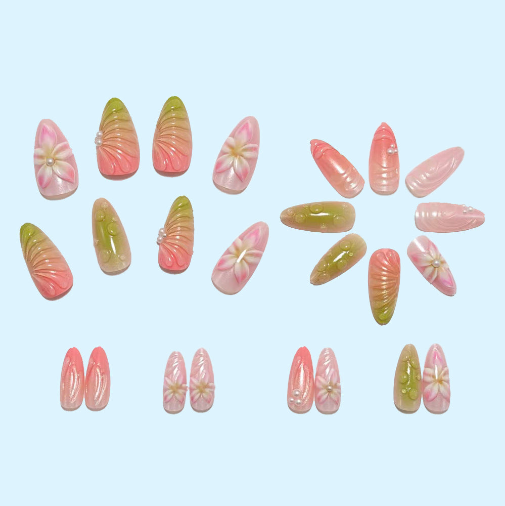 Artificia Nails with Floral 3D Design Kalsten