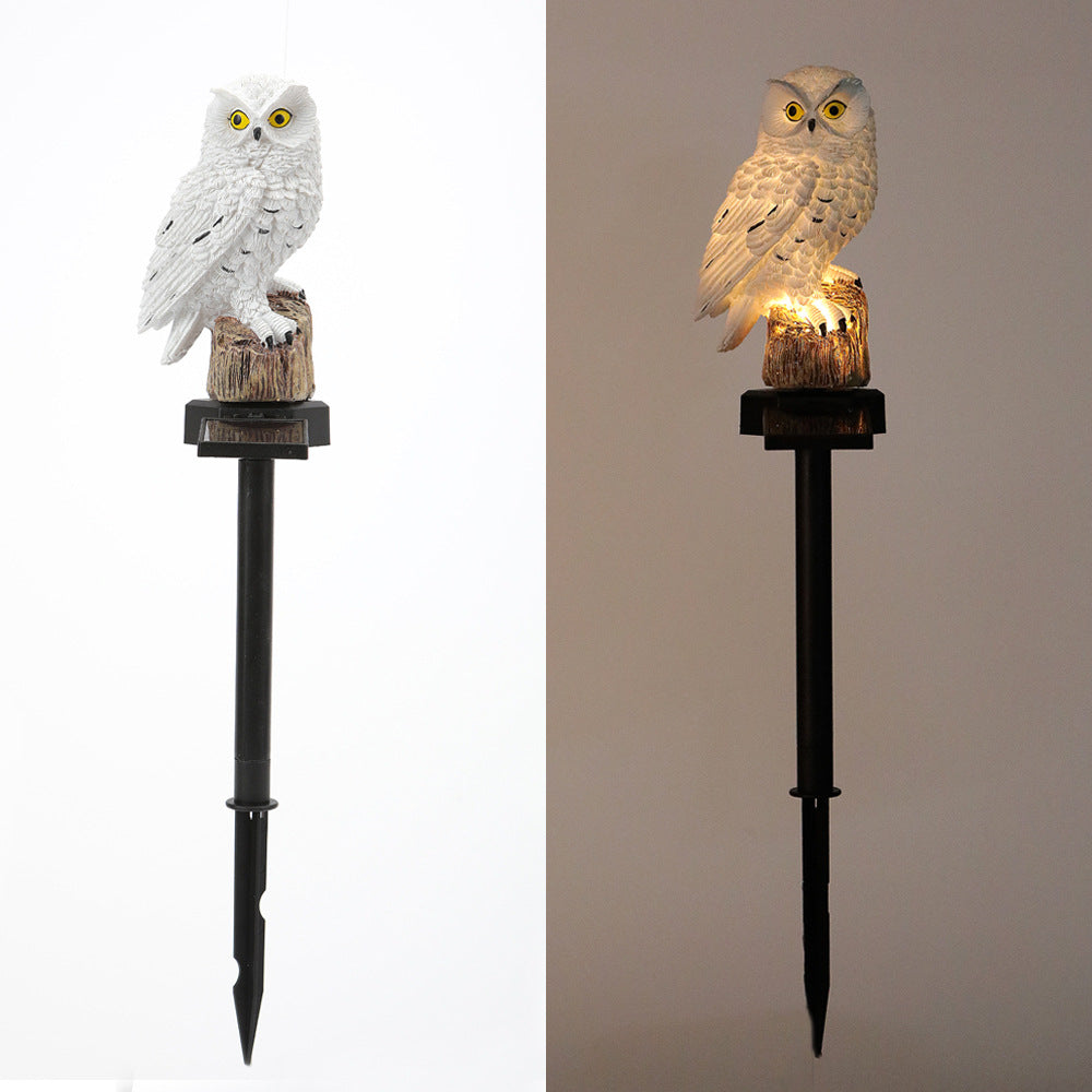 Solar-Powered Owl Garden Stake Light With Realistic Resin Perched Sculpture And Automatic Dusk-To-Dawn LED Kalsten