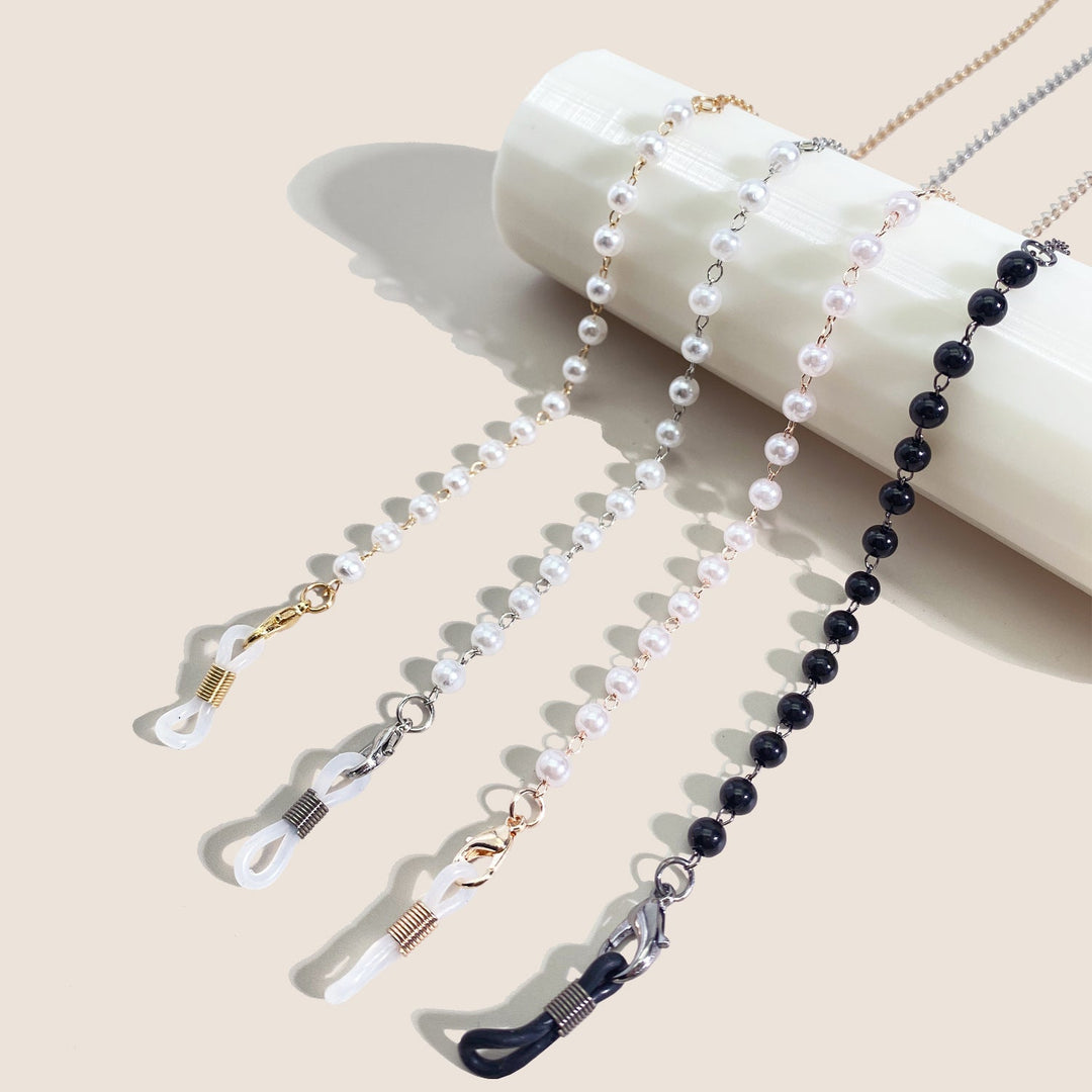Elegant Pearl-Embellished Eyewear Chain Kalsten