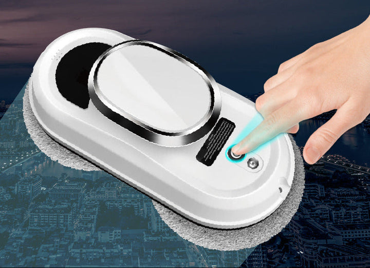 robotic window cleaner with dual spinning microfiber mops and spray function Kalsten