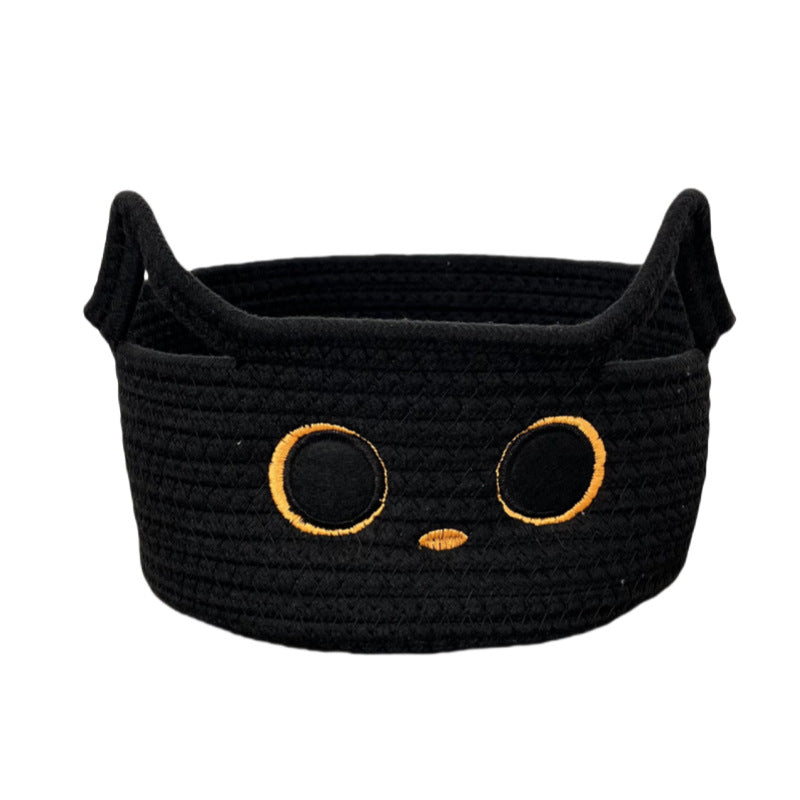 Ladies Playful Storage Basket with Cat Design Kalsten
