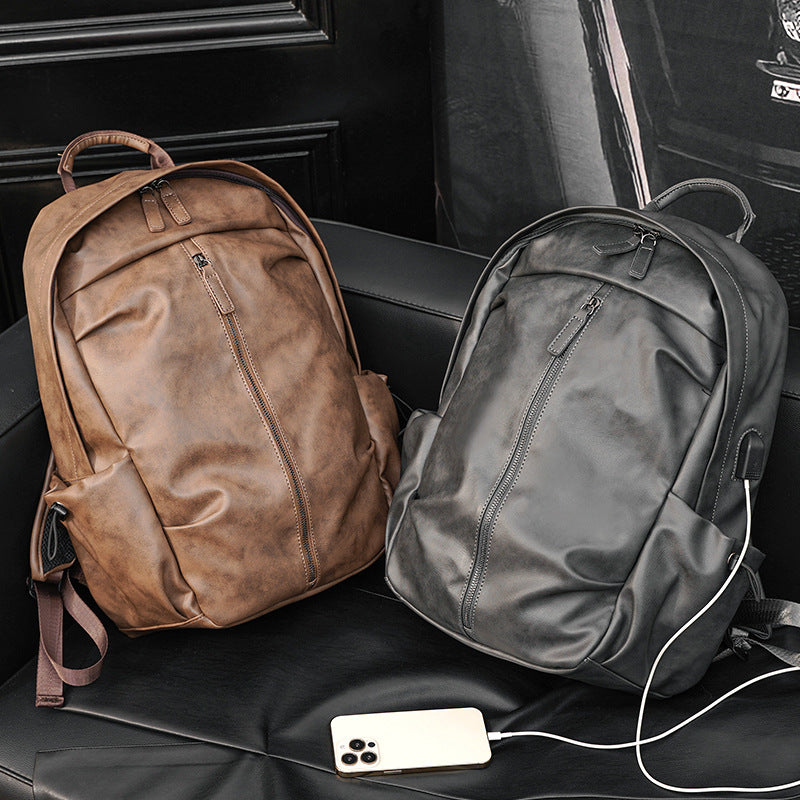 Elegant Backpack Made of Durable Faux Leather with Multifunctional Compartments Kalsten