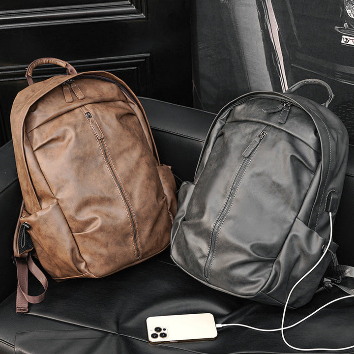 Elegant Backpack Made of Durable Faux Leather with Multifunctional Compartments Kalsten