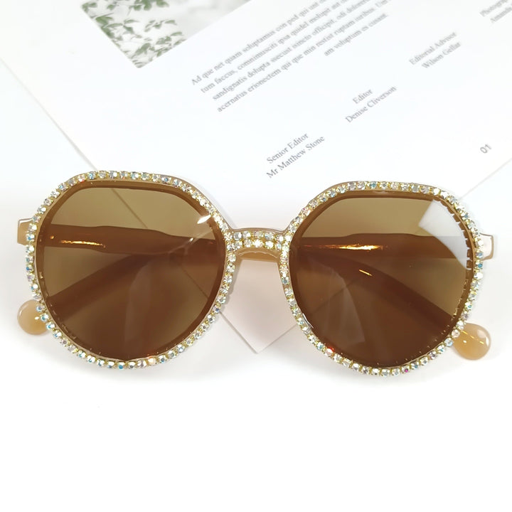 Women Glittering Oversized Sunglasses Kalsten