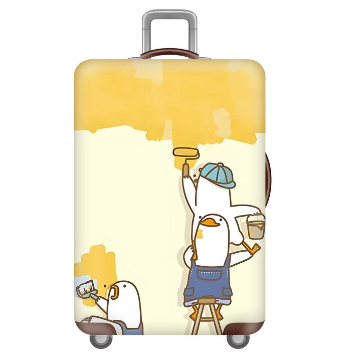Unisex nan robust Hart shell trolley with lion portrait motif print, shock-resistant ABS polycarbonate shell, multi-wheeled chassis and TSA security lock Kalsten