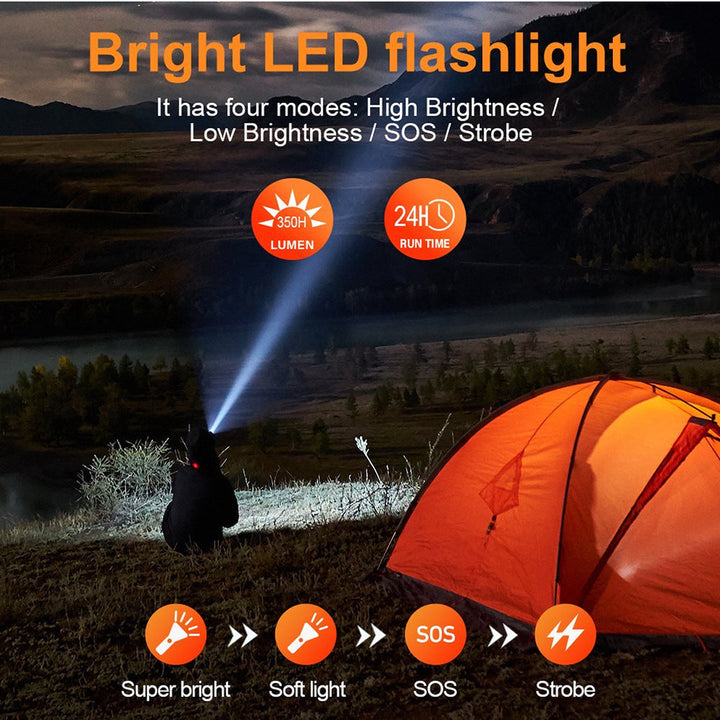 Solar-powered power bank with LED flashlight and sturdy housing Kalsten