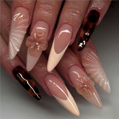 Premium Stiletto Press-On Nail Art Set Acalora