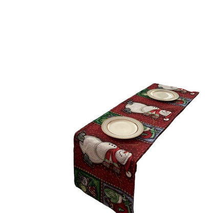 Festive Christmas-Themed Table Runner