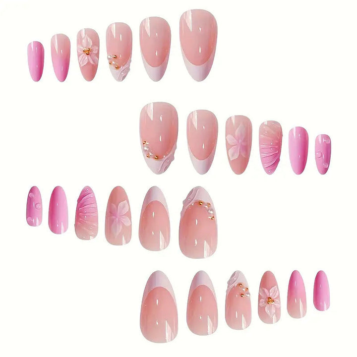 Artistic Floral Design Press-On Nail Set Kalsten