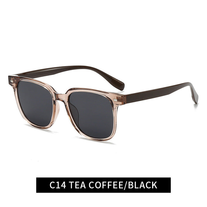 Women's modern square sunglasses with stylish, transparent frame Kalsten