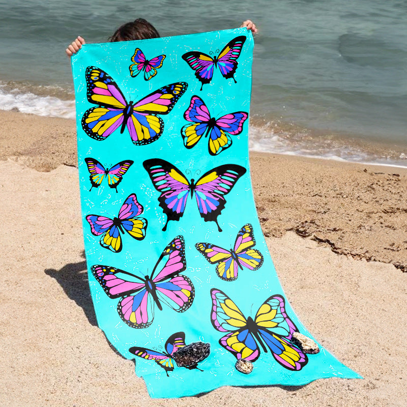 Beach towel with vibrant, colorful animal motif Kalsten