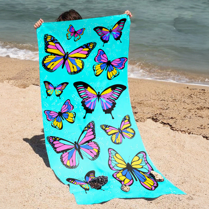 Beach towel with vibrant, colorful animal motif Kalsten