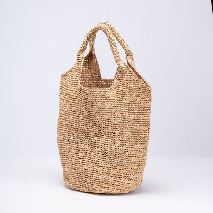 Handcrafted straw bag with modern accents Kalsten