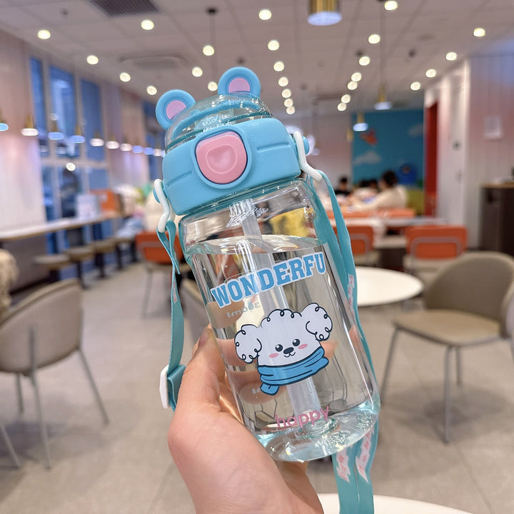 Ladies Playful waterproof drinking bottle with carrying strap Kalsten