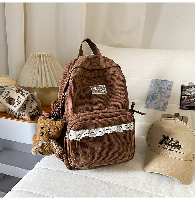 Cute Floral Print Mini School Backpack