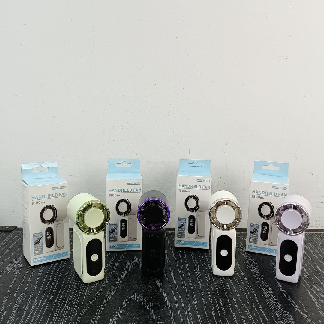 Unisex Portable Hand Fan with Digital Speed Display Kalsten