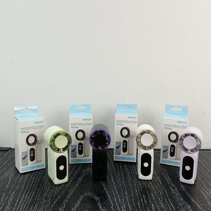 Unisex Portable Hand Fan with Digital Speed Display Kalsten