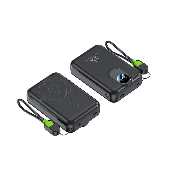 Portable power bank with integrated wireless charging function and digital display Kalsten