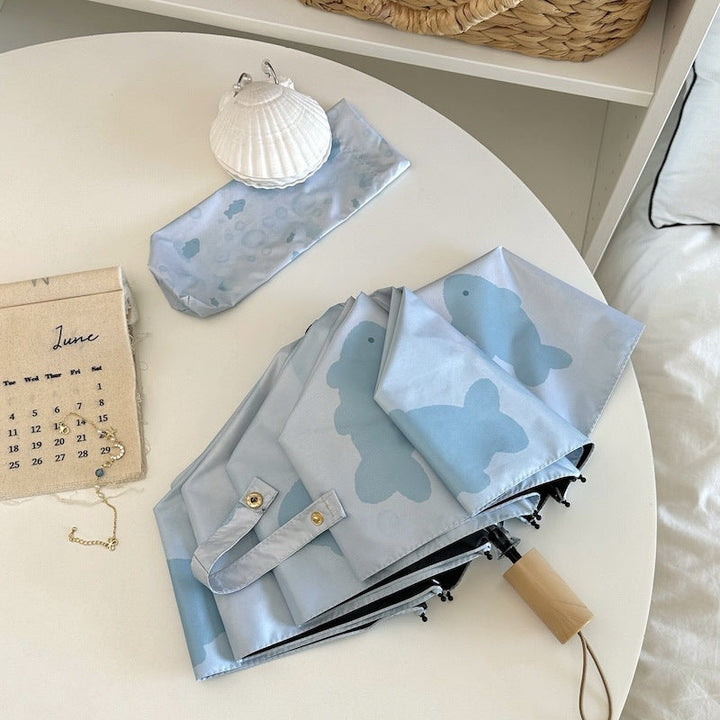 Women's foldable umbrella with unique fish pattern Kalsten