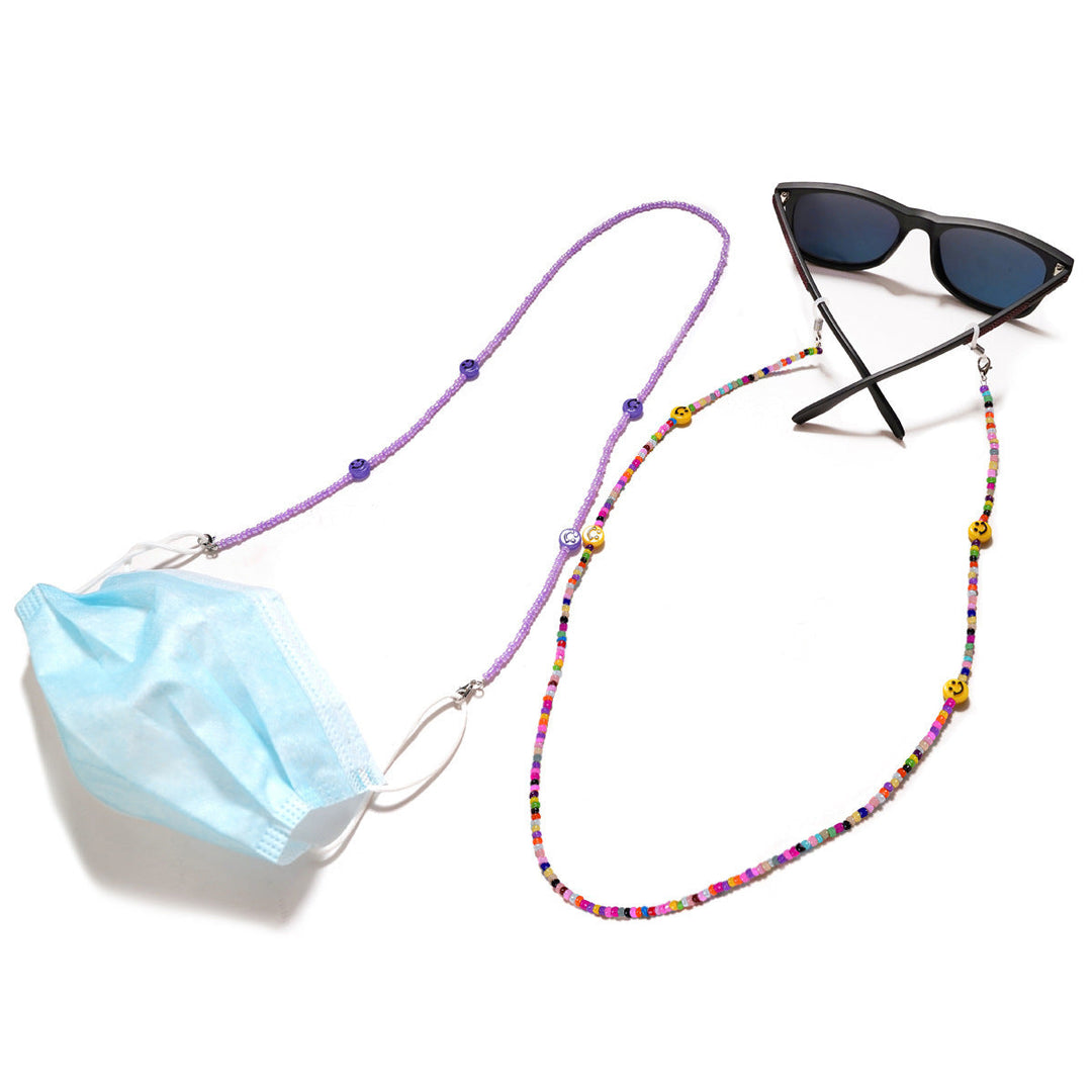 Decorative Smile Beaded Eyewear Chain kalsten