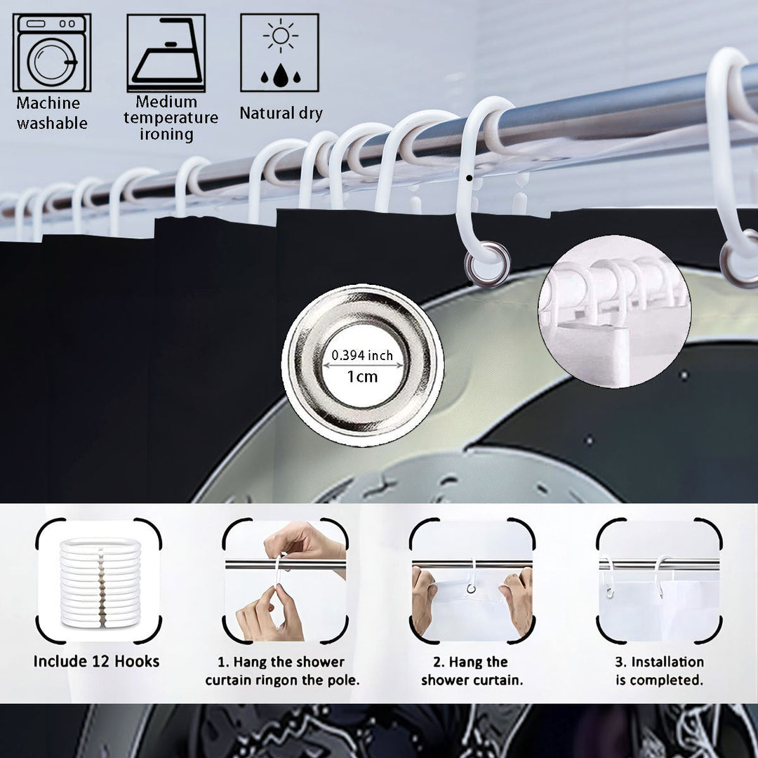 Artistic Skull Themed Bathroom Set Kalsten