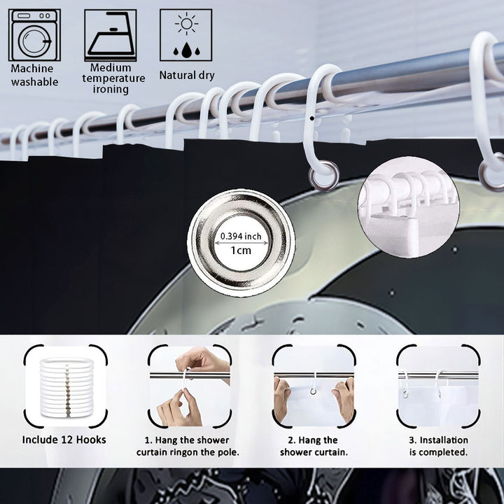 Artistic Skull Themed Bathroom Set Kalsten