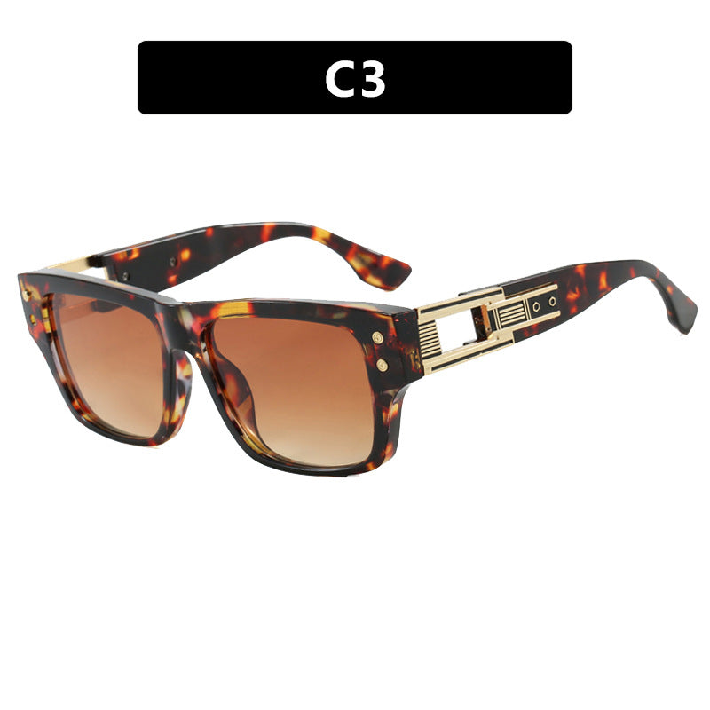 Women’s trendy square sunglasses with elegant gold decorative structure Kalsten