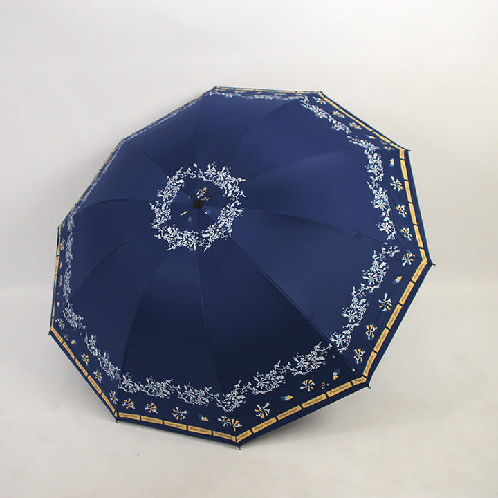Ladies Elegant Folding Umbrella with Floral Patterns Kalsten