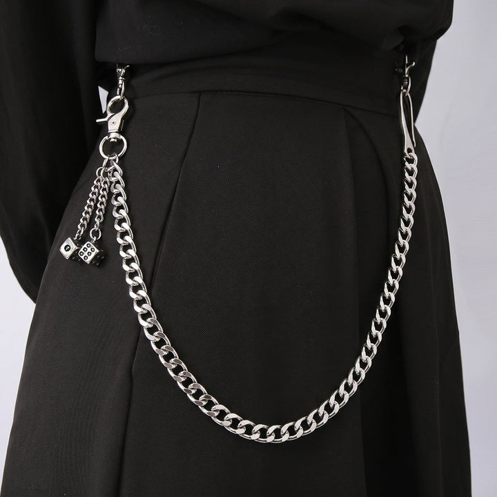 Fashionable chain keychain with cube pendants Kalsten