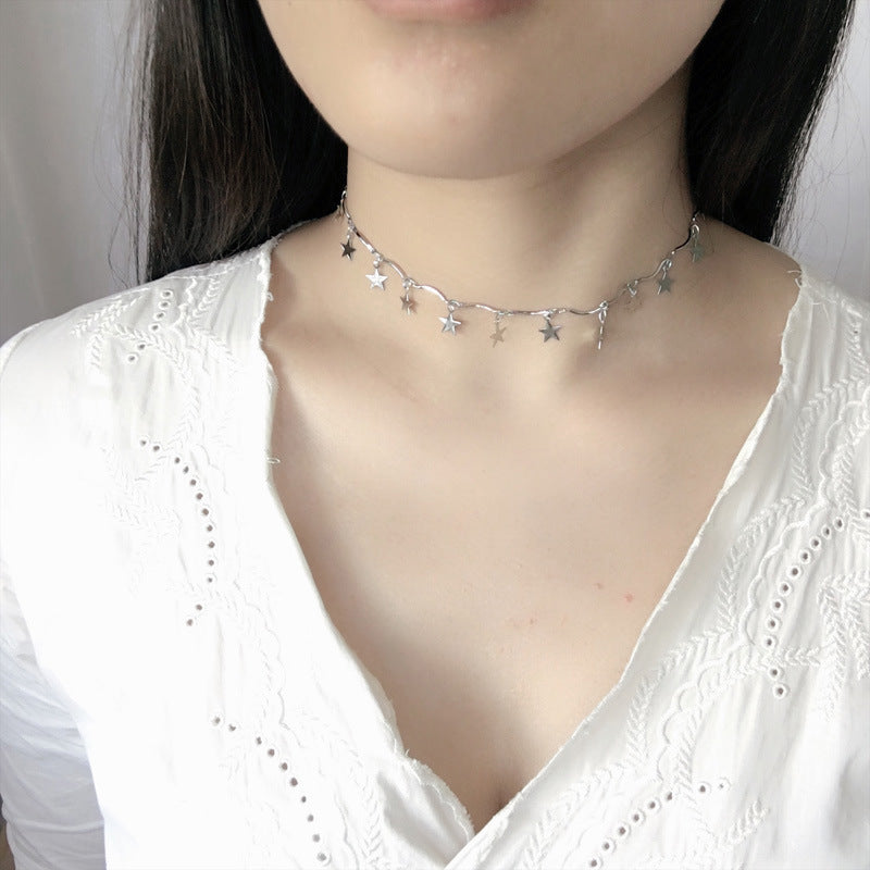 Star Charm Linked Chain Necklace Kalsten