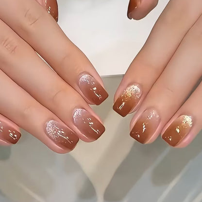 Artificial nails with glitter gradient effect Acalora