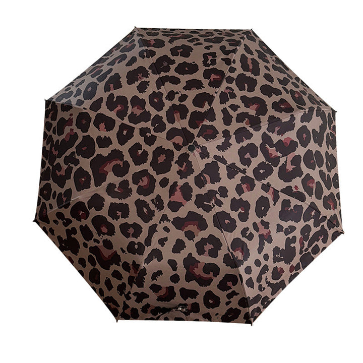 Women's Foldable Umbrella in Modern Leopard Pattern Kalsten