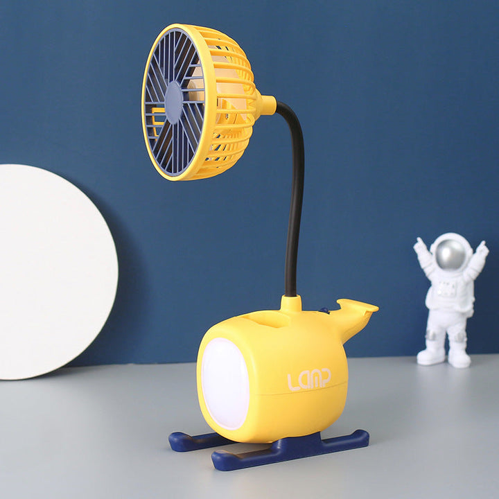 Women's multifunctional USB desk lamp with fan Kalsten