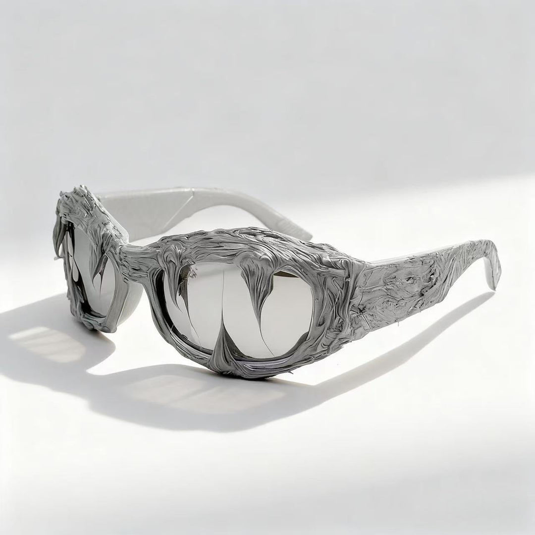 Women futuristic design sunglasses with unique textured surface Kalsten