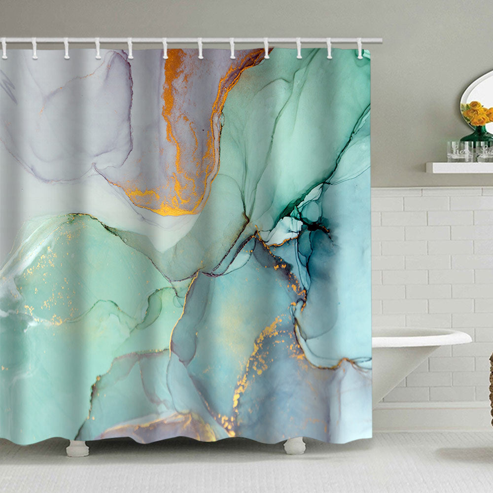 Artistic Marble Design Shower Curtain Kalsten