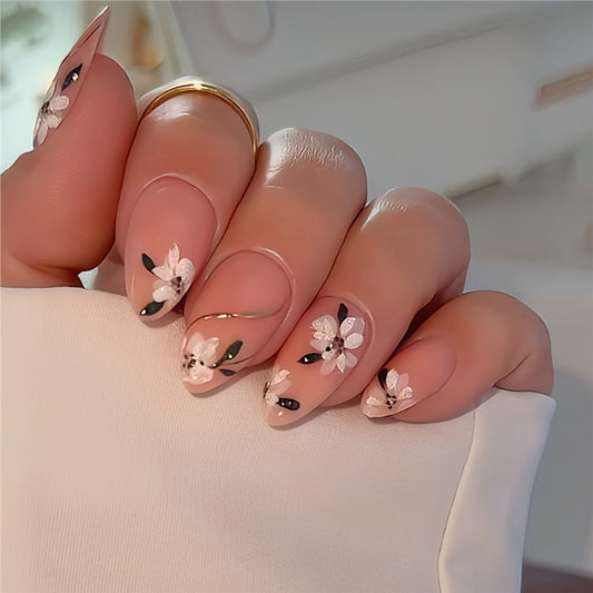 Floral Design Acrylic Nail Wraps Acalora