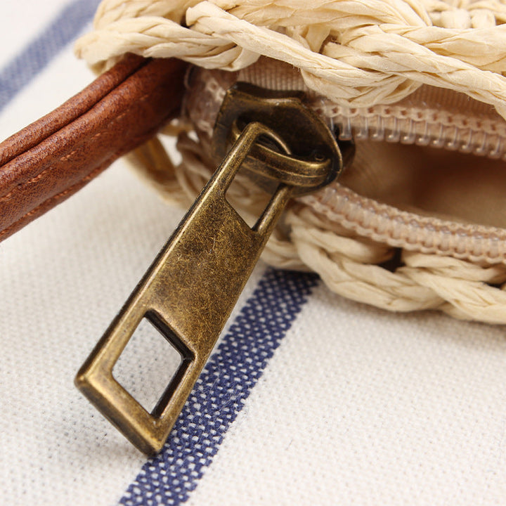 Braided shoulder bag with leather accents Kalsten